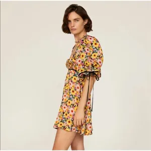 New For Love & Lemons Sylvia Puff Sleeve Mini Dress Size S thumbnail 3