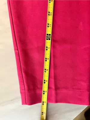 New York & Company Hot Pink Tie Waist Cropped Pants Size Medium thumbnail 7