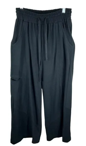 Blu Ivy Bluivy Black Drawstring Waist Straight Leg Casual Sweatpants Size‎ S thumbnail 1