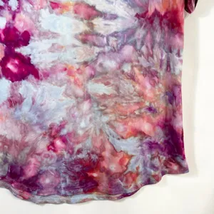 Old Navy Small Top Handmade Tie Dye Luxe T-Shirt‎ Pink Blue Festival Boho 1119 thumbnail 7