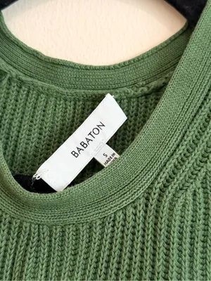 Aritzia Babaton Olive Green Sleeveless Ribbed Knit Tank Top Size Small thumbnail 4
