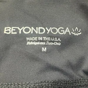 Beyond Yoga Cruz Scalloped High Waist 7/8 Yoga Leggings Black Medium Workout Gym thumbnail 5