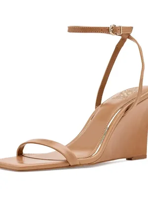 Vince Camuto Ambee Tan Wedge Heel Ankle Strap Sandals 7.5 thumbnail 2