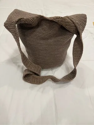 The Sak Vintage Brown Crochet Slouchy Hobo Bag thumbnail 2