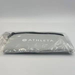 Athleta‎ Pouch Power of We x 200 Gray Zippered Accessory Bag with Carabiner NEW thumbnail 4