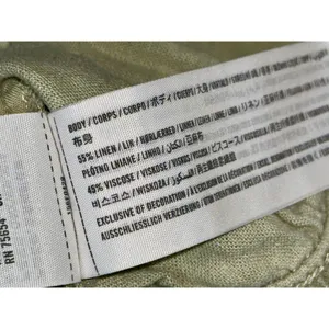 Abercrombie & Fitch Sage Green Linen Blend Pull On Wide Leg Pants Size S Short thumbnail 5