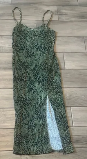 Forever 21 Green Slip Midi Dress Spaghetti Strap thumbnail 1