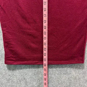 GO Couture Burgundy‎ knit Maxi Pencil Skirt Size L Stretchy Pull On thumbnail 3