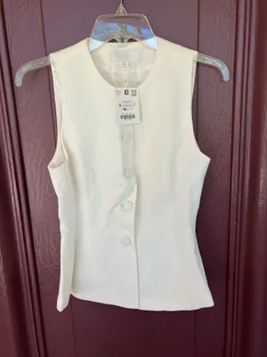 ZARA Peplum Top White thumbnail 2