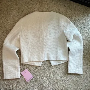 Avec Les Filles Ivory Cream Black Bow Cardigan Blazer NWT thumbnail 16