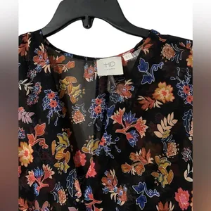 Anthropologie HD in Paris Varina Dress Black Floral Maxi Dress Size 0 thumbnail 4
