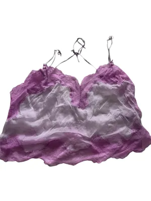 NWT SKIMS ROMANCE LACE CROPPED CAMI AND SHORT SET Sugar Plum Large thumbnail 9