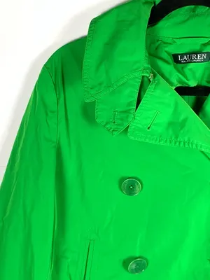 Lauren Ralph Lauren Jacket 8 Green Double Breasted Cropped Lightweight thumbnail 5