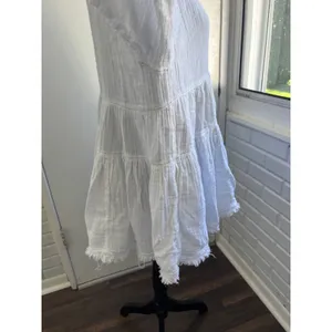 Free People Cotton Gauze Tiered‎ Trapeze Tunic Small oversized boho prairie thumbnail 4