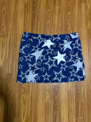 Loudmouth x Dallas Cowboys Navy/Silver Active Star Mini Skirt Size 16. thumbnail 2
