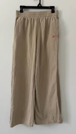 P.E. Nation Eastside Track Pant Wide Leg Oxford Tan Loungewear Casual Medium thumbnail 1