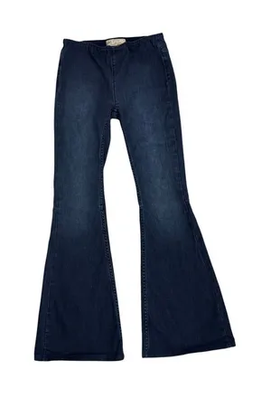 Free People Retro Hippie Penny Pull-On Flare Blue jeans Size 25 thumbnail 1