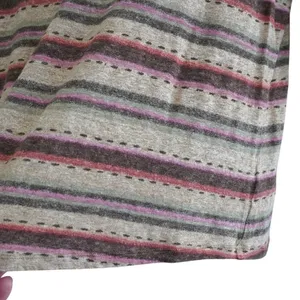 Lauren Ralph Lauren 100% Linen Shirt Striped Long‎ Sleeve Boat Neck Top Western thumbnail 2