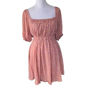 Spell - Rae Floral Puff Sleeve Cottagecore Mini Dress in Dusty Pink Sz L thumbnail 4