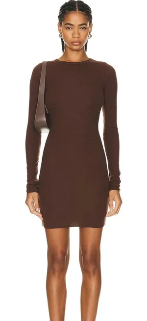Eterne Long Sleeve Crewneck Mini Dress thumbnail 1
