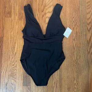 Andie Swim The Mykonos Rib One Piece LT Swimsuit‎ Black size XS Tall NWT thumbnail 3
