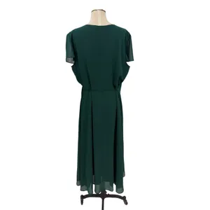 Baltic Born Bristol Midi Wrap Dress Emerald Green Flutter Sleeve NWT Size 2X thumbnail 7