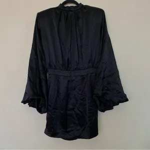 House of CB ‘Khristen’ Black‎ Satin Blouson Dress NWOT size XS thumbnail 7