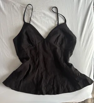 A New Day V-Neck black tank top thumbnail 1