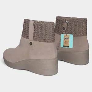 Skechers Martha Stewart Pier-Lite Fall Stunner Suede Boots 8.5 Taupe NWT thumbnail 6