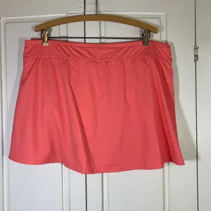 Lands End Womens Plus Sz 18W Coral Pink Swim Skirt Built-in Brief 522876 Modest thumbnail 2