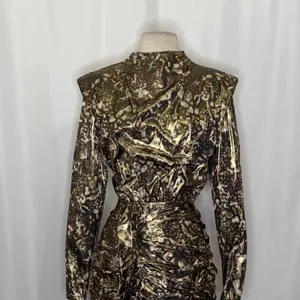 Revolve ALL SAINTS Lilliana‎ Kettu Metallic Mini Dress Allsaints Party Size 4 thumbnail 3