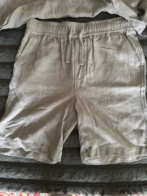 Women’s L Market Spruce Linen 2 Piece Matching set Beige Tan Button Down Collar thumbnail 6
