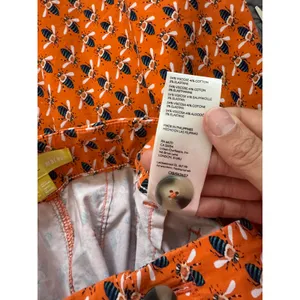 Sarah Gordon x Maeve The Colette Wide-Leg Crop Pants Orange Bee Print Size 4 thumbnail 7