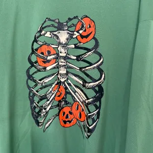 NWT Romwe Green Skeleton Print Sweatshirt L thumbnail 3