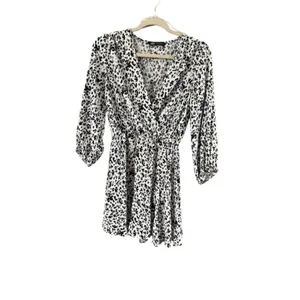 Zara Monochrome Patterned Mini Dress thumbnail 3