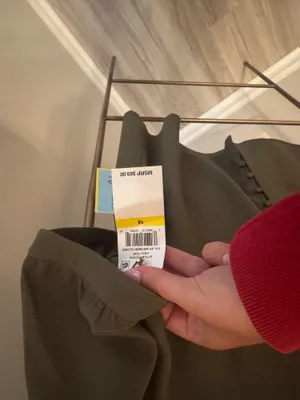 CeCe Army Green Button Down Blouse thumbnail 4