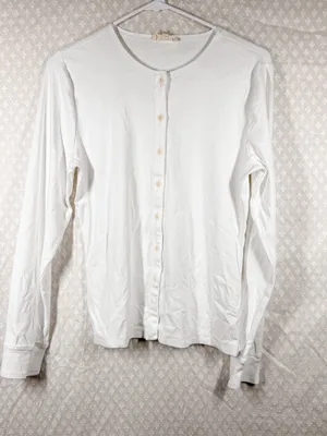 Madewell White Button Down‎ Long Sleeve Cardigan thumbnail 2