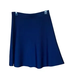 Cabi Dark Navy Knit High Waist Unlined A-line Skirt Size Medium #200 thumbnail 2