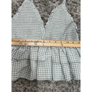 Ocean Drive Women’s Babydoll Top Plaid Halter Coquette Cottagecore Boho Y2K M thumbnail 9