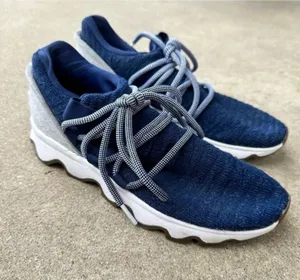 Sorel Kinetic Lace Up Sneakers Womens Six 6 Blue White thumbnail 1
