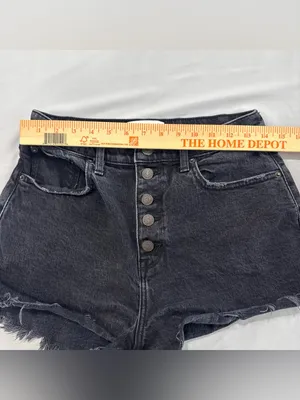 Abercrombie & Fitch High Rise Mom Shorts Black Size 28‎ 6 thumbnail 5