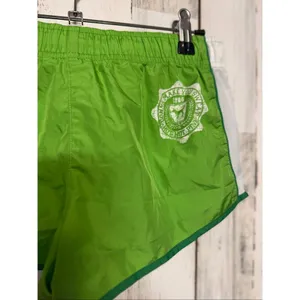 PINK Victoria’s Secret Y2K Green Athletic Shorts XS Low Rise Drawstring thumbnail 4