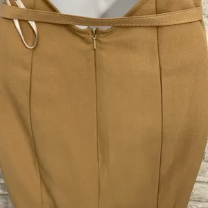 ASOS Tan Backless Halter Dress thumbnail 3