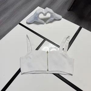 ✨ Cider White V-Neck Zip-Up Crop Top - Size S ✨ thumbnail 7
