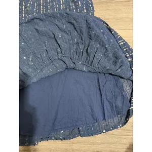 Urban Outfitters Mini Dress L Blue Sequin Babydoll Tiered Square Neck Y2K Indie thumbnail 10