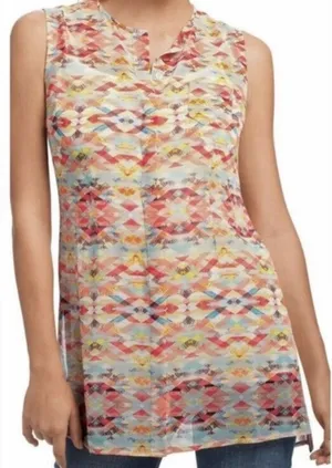 Cabi By Anthropologie‎ Top Avery Southwestern Button Down Medium Blouse thumbnail 1