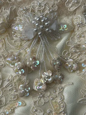 Sherry Et Cie Embellished Ivory Beaded Lace Drawstring Wedding Money Party Bag thumbnail 5