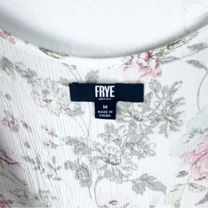FRYE Floral Sleeveless Front Button Pleated Bodice Lined Maxi Dress Size Medium thumbnail 3