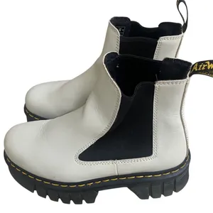 Dr Martens‎ Audrick Sz 9 Chelsea Boots BEIGE Nappa Leather Platform Lug Womens thumbnail 1
