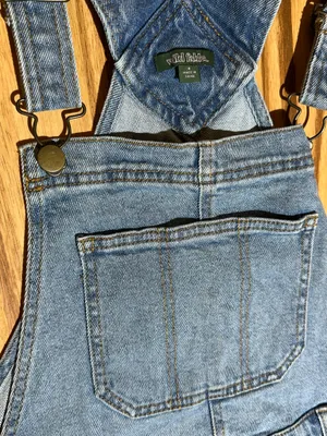 Wild Fable Denim Overall Shorts SizeS thumbnail 4